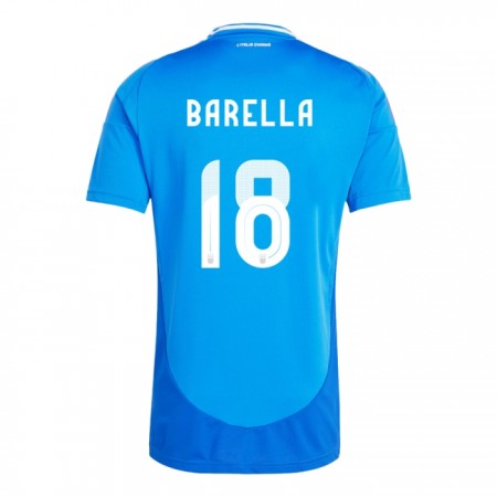 Virallinen pelipaita Italia Nicolo Barella 18 Koti Euro 2024 Lyhythihainen - Miesten Virallinen pelipaita Italia Nicolo Barella 18 Koti Euro 2024 Lyhythihainen - Miesten